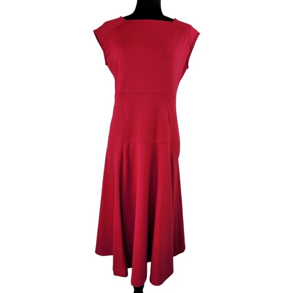 Land’s End Woman’s red fit & flare dress size 6-8 - Picture 1 of 10